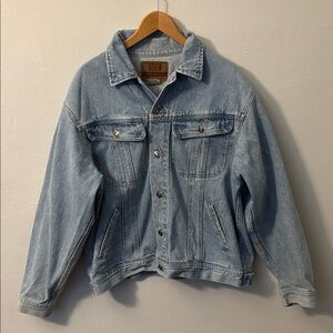 VTG Denim Express Women’s Light Blue Denim Jacket Size Large